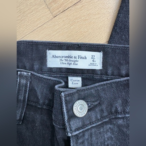 Abercrombie & Fitch Black Straight Jeans Classic Style - Picture 4 of 6
